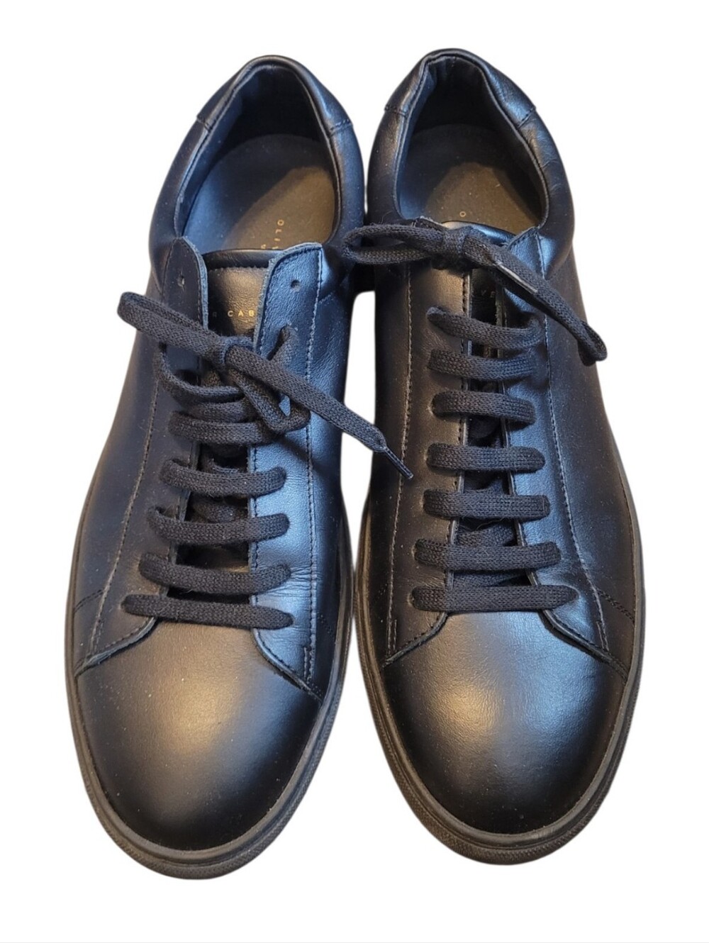 Oliver Cabell Black Leather Low-Top Sneakers Size 44/ US 10.5